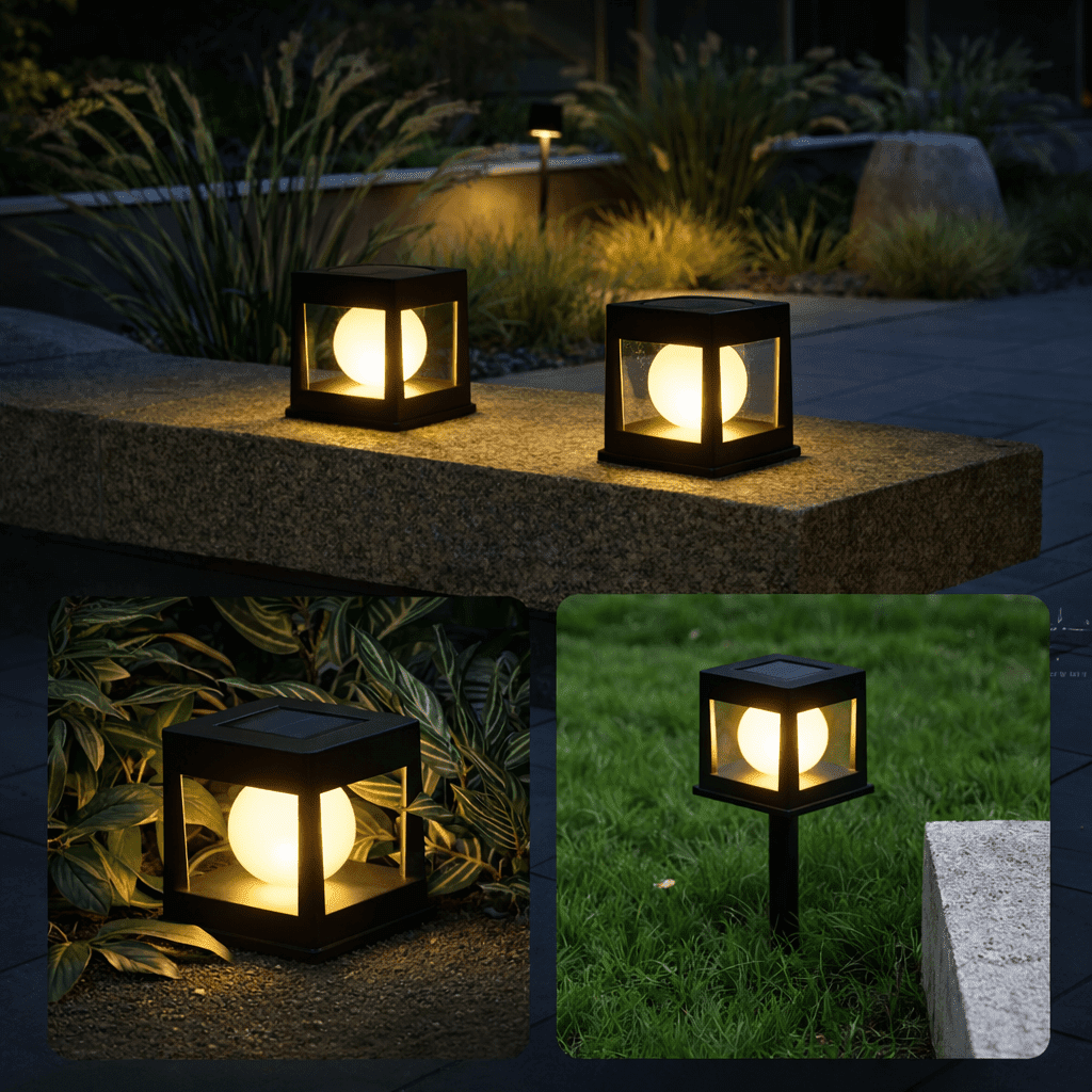 Lampa solară automată LumaPath pentru alei, grădini, de la amurg până în zori, fără cabluri, rezistentă la intemperii