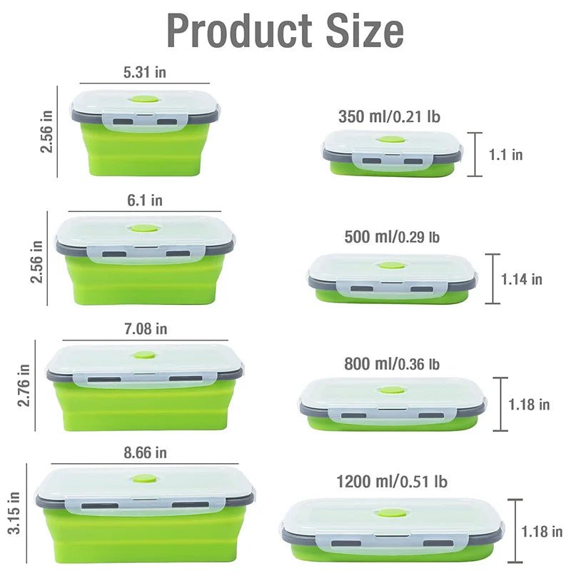 NovaFold Katlanabilir Silikon Saklama Kapları Yoğun Yemek Hazırlıkları İçin