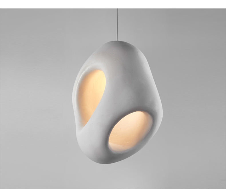 Lampada a Sospensione da Soffitto LED Artigianale Nova Wabi Sabi per Sala da Pranzo