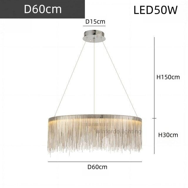 ثريا Astra Nordic LED دائرية من الكروم
