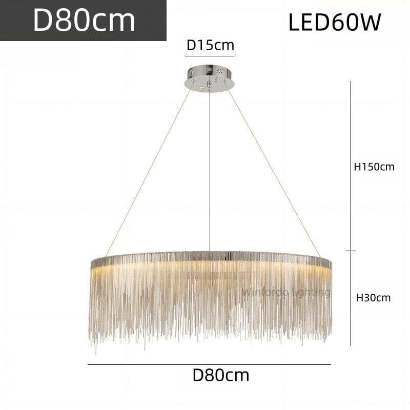 ثريا Astra Nordic LED دائرية من الكروم