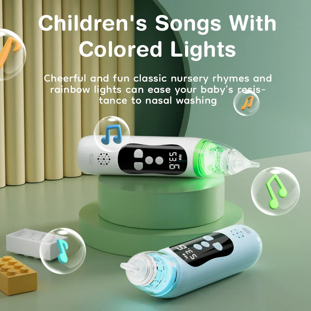 Baby Nasal Aspirator, Soft Silicone Tip, 6 Modes And Soothing Music