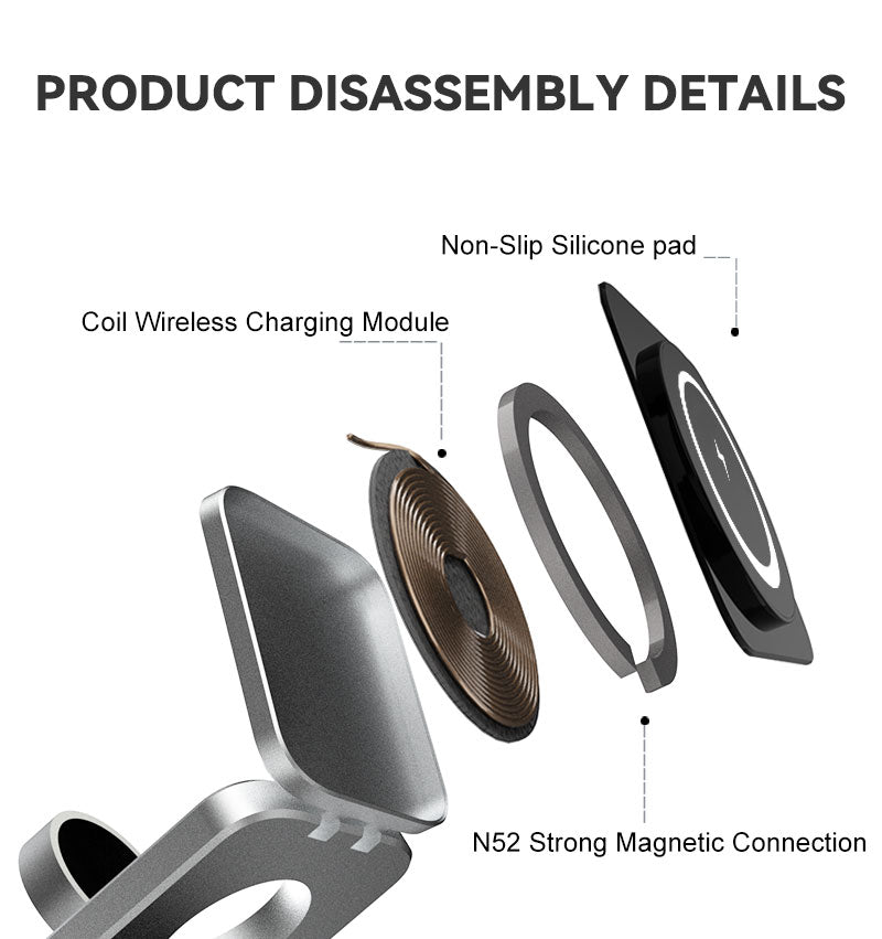 VeloCharge Magnetic Wireless Charger Three-In-One For IPhone AirPods And Apple Watch