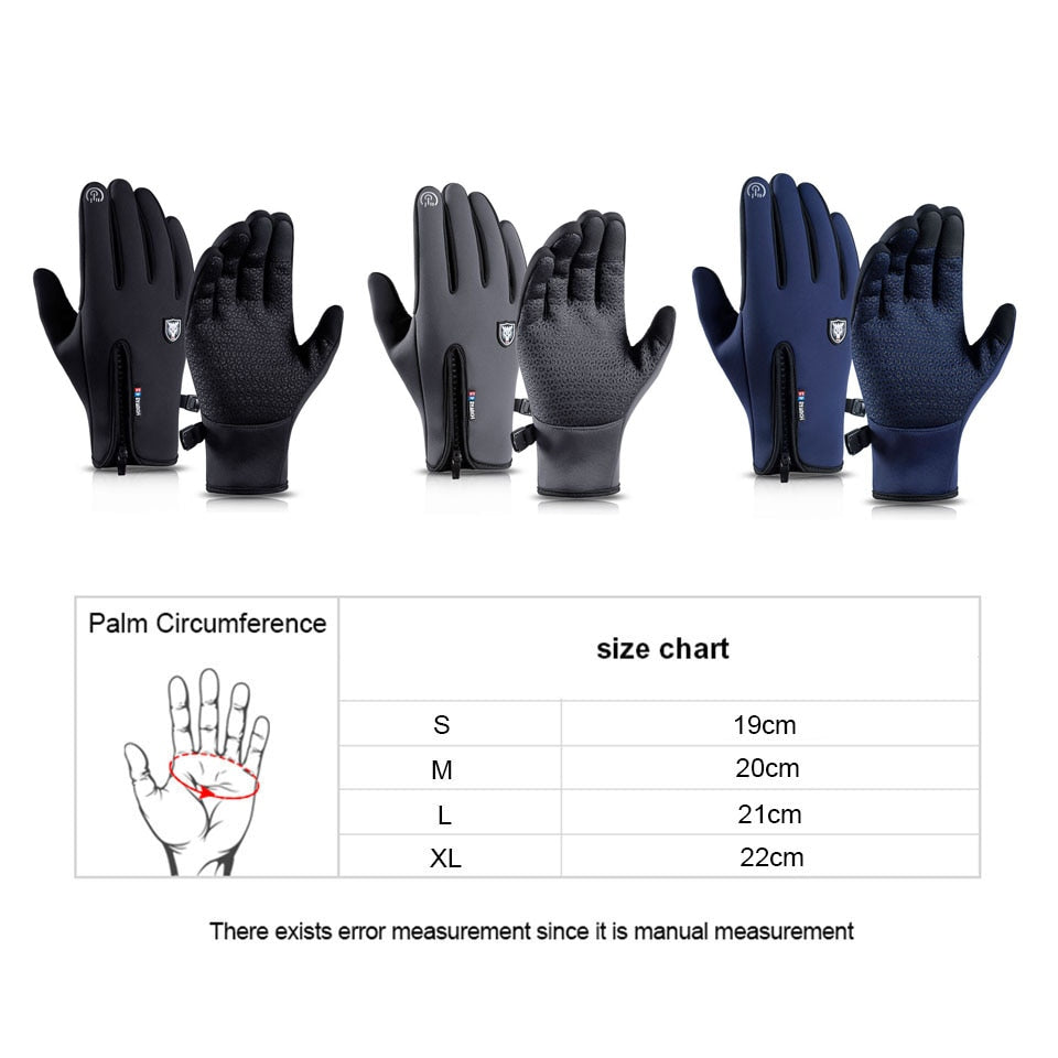 Snowproof Winter Gloves With Waterproof Thermal Lining And Touchscreen