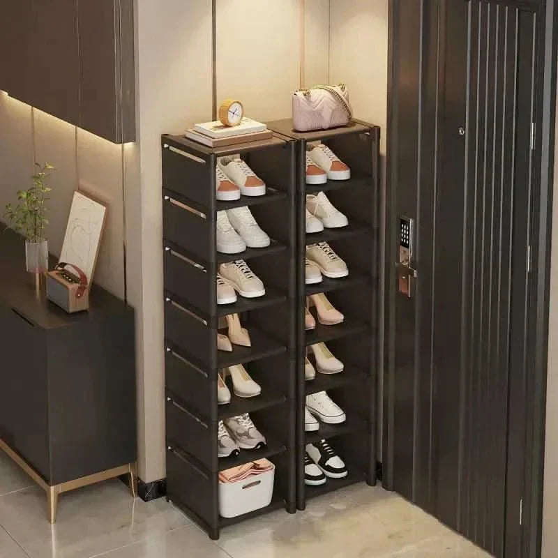 Compact stapelbaar schoenenrek voor hoekruimtes en kleine ruimtes