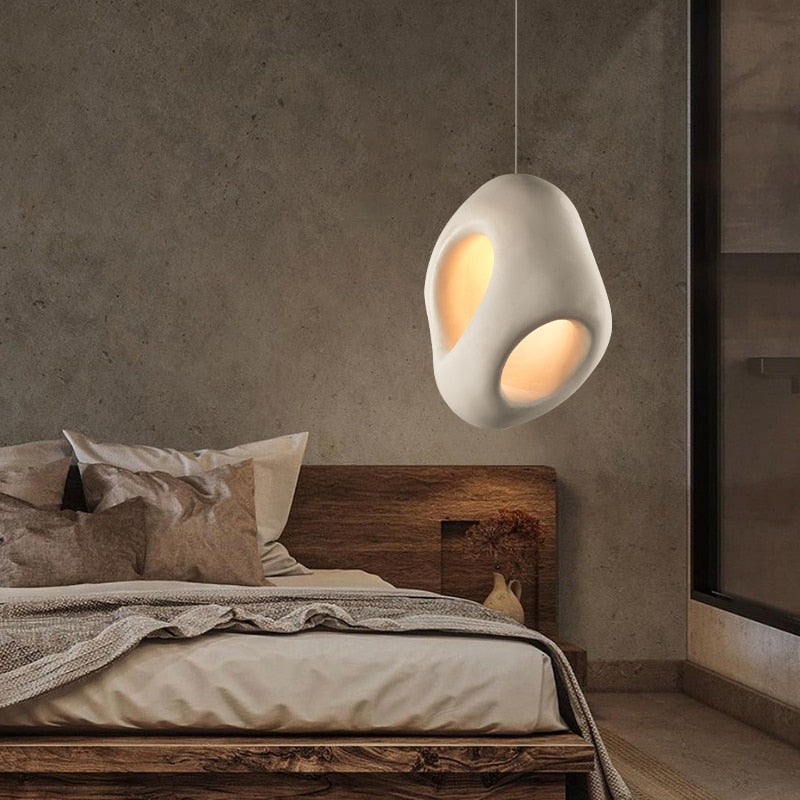Lampada a Sospensione da Soffitto LED Artigianale Nova Wabi Sabi per Sala da Pranzo
