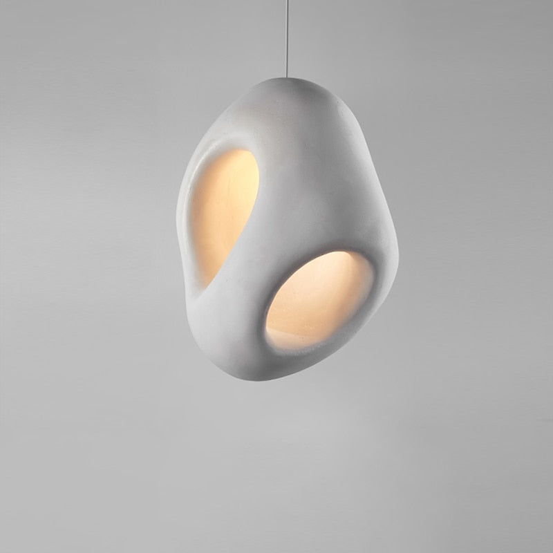 Lampada a Sospensione da Soffitto LED Artigianale Nova Wabi Sabi per Sala da Pranzo