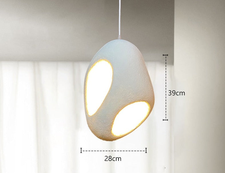 Lampada a Sospensione da Soffitto LED Artigianale Nova Wabi Sabi per Sala da Pranzo