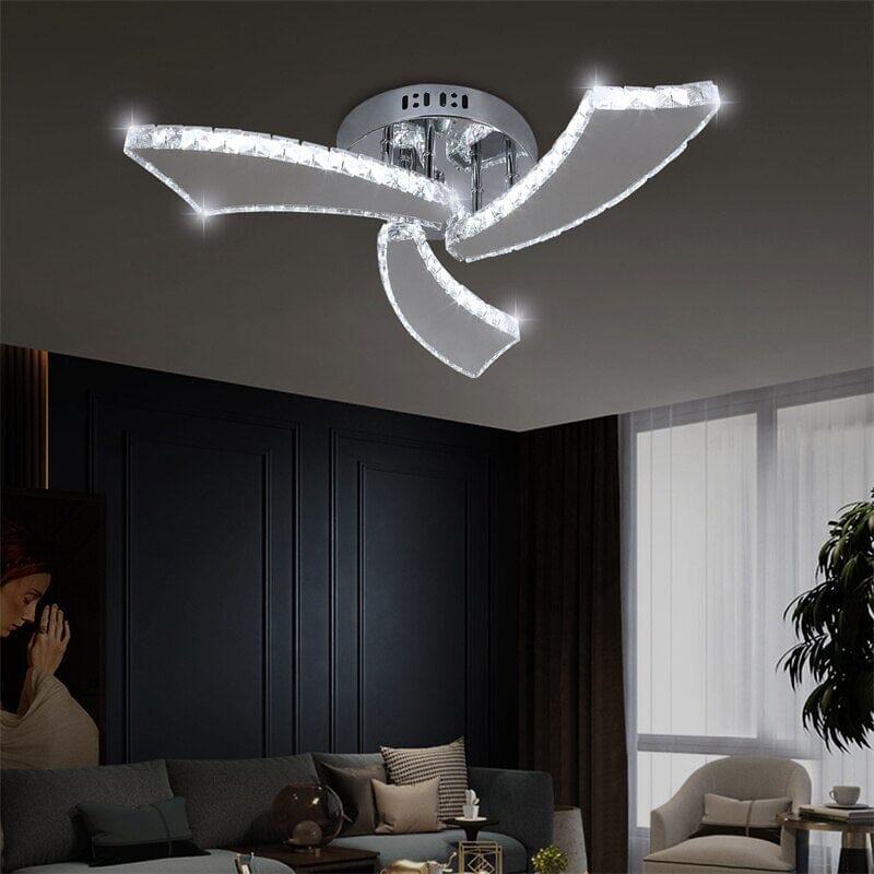 Lámparas de Techo LED de Cristal Lumina con Diseño de Tres Anillos