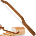 Cuchillo dentado para pan con mango de madera y hoja de acero inoxidable para un corte fácil