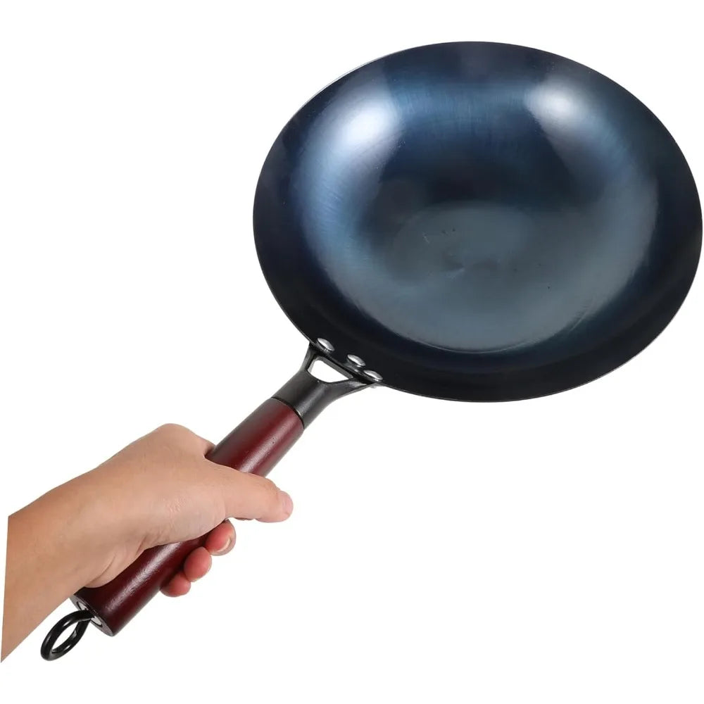 ForgeMaster Classic Wok i gjutjärn med trähandtag