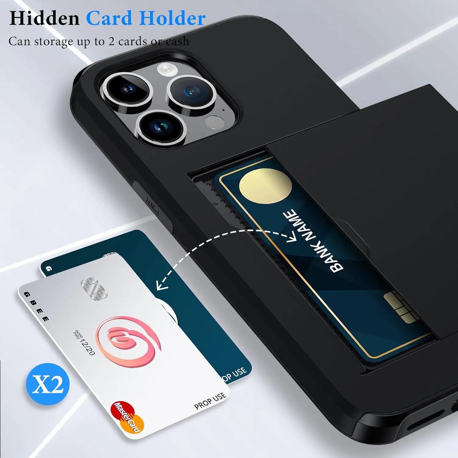 LuxShield Card Pocket Case For IPhone, Slim Profile, Card Slots, Protection And Style