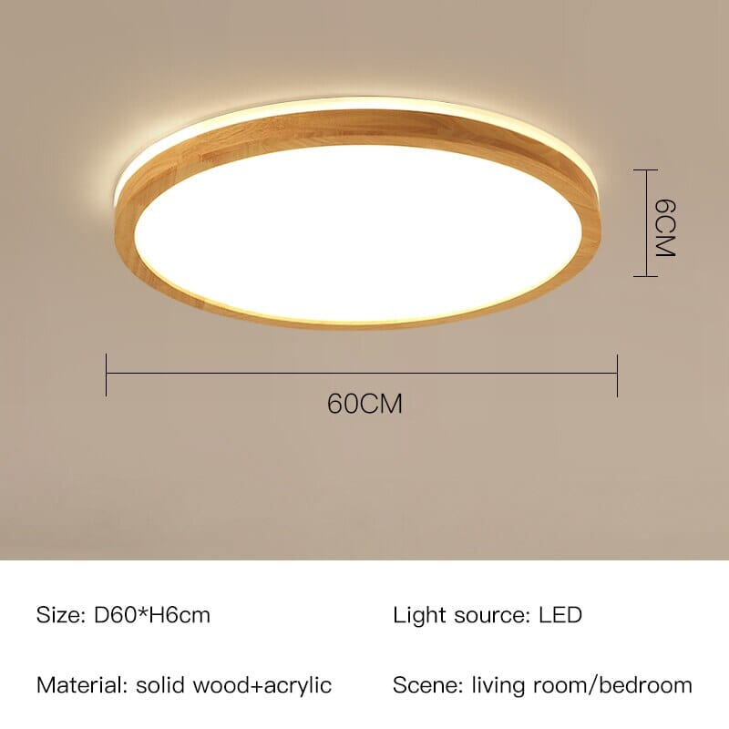 Candeeiro de Madeira LED Inteligente Willowcrest com Abajur de Acrílico e Comando à Distância
