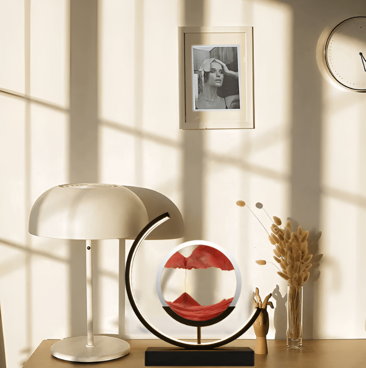 Soothing Glow Sand Lamp With Subtle Motion And Warm Ambient Light