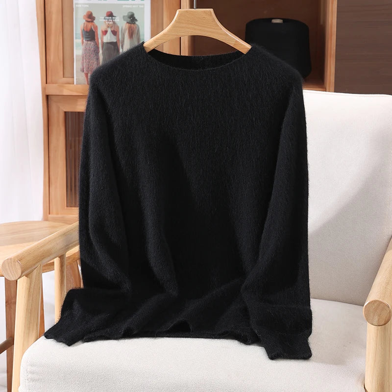 Suéter para mujer Aurelia Pure Cashmere con cuello redondo, ultra suave