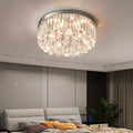 Luma Crystal LED Plafondlamp in Chroom met Regendruppelmotief