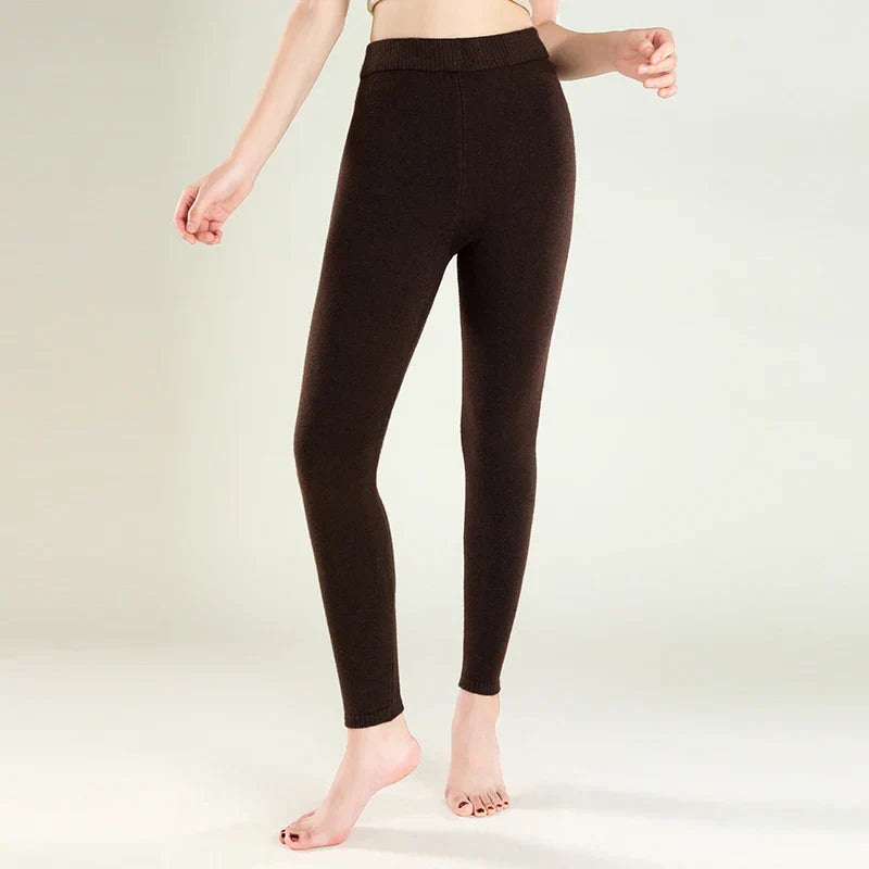 Leggings de Invierno Astra con Mezcla de Lana de Cachemira, Diseño Sin Costuras y Forma Ajustada
