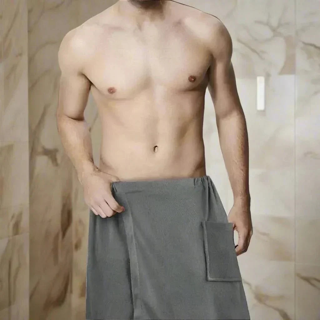 Toalla de baño portátil y suave para gimnasio y playa que se transforma en bata