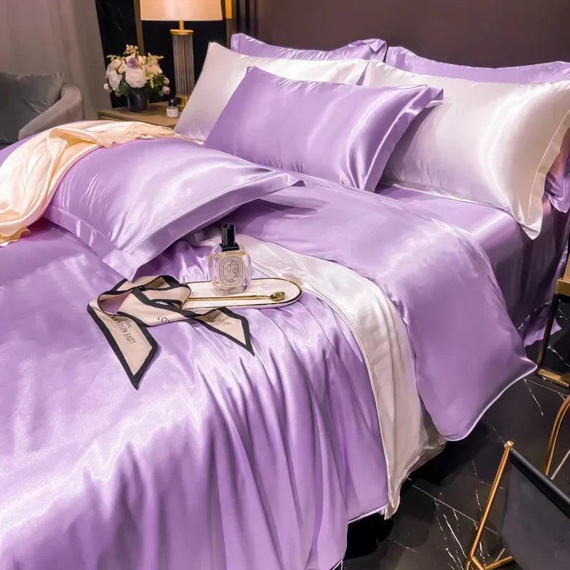 Sada hedvábného ložního prádla SilkDream pro použití v ložnici a domácí dekoraci