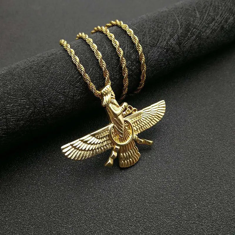 Faravahar and Ahura Mazda Pendant Necklaces for Zoroastrian Heritage