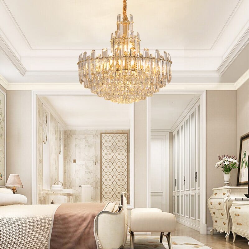 Lampadario Lumara in Ottone LED con Controllo Colore da Telecomando