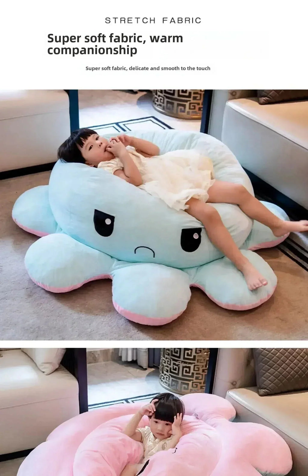 SnuggleOcto Peluche Polvo Brinquedo Para Crianças Amigo Macio e Abraçável