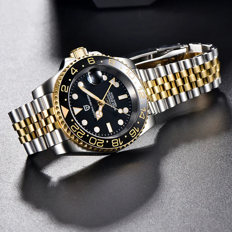 Aureon GMT Herrklocka Automatisk med 40 mm boett i rostfritt stål