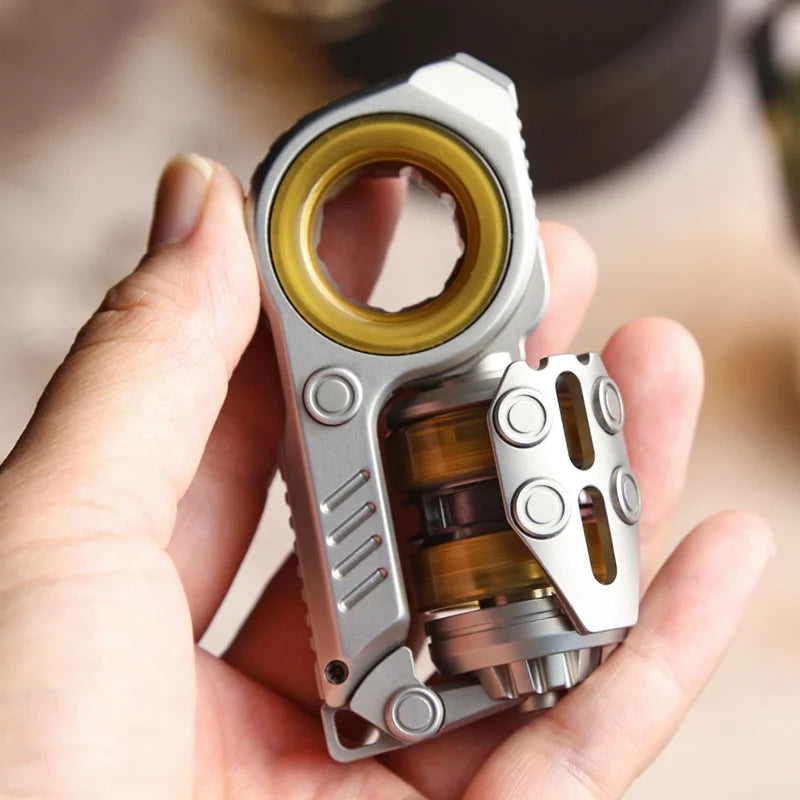 CalmSpin rustfritt stål EDC fidget-leke for fokus og stressavlastning