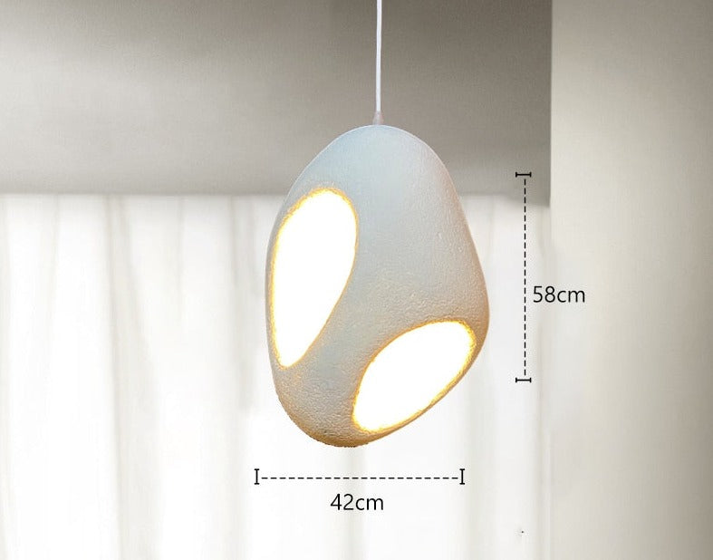 Lampada a Sospensione da Soffitto LED Artigianale Nova Wabi Sabi per Sala da Pranzo