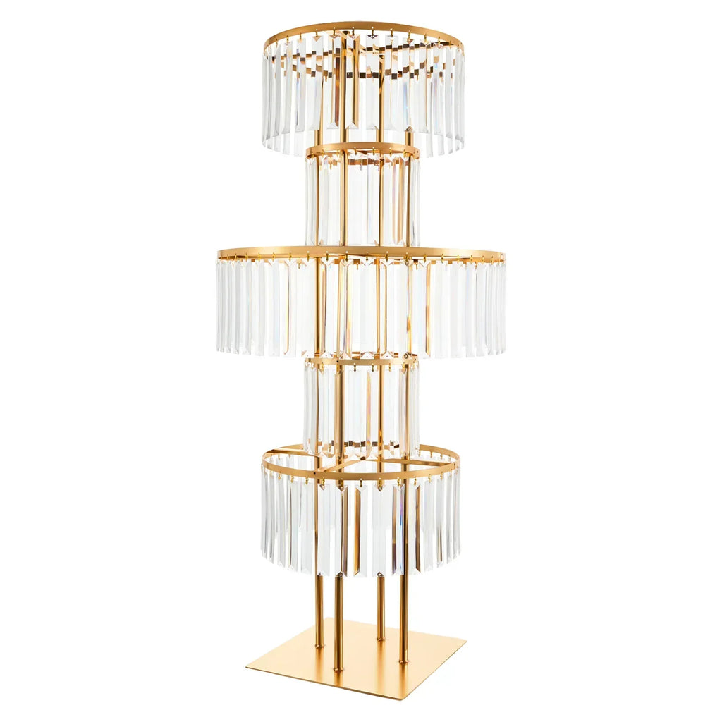 Stojak na kwiaty AuraFlora Crystal Accent pięciopoziomowy z metalowymi i akrylowymi półkami