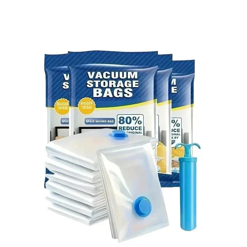 שקיות ואקום ClarityStor לדחיסת חלל לחיסכון במקום עד שמונים אחוז לבית