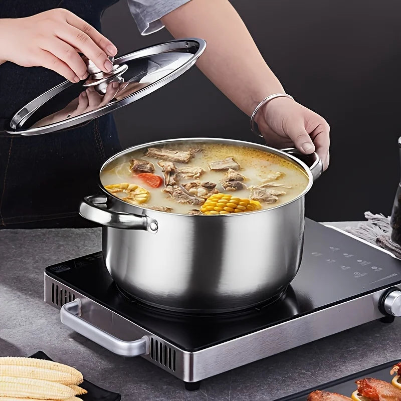 NovaChef Stainless Steel Cookware, 4-Piece Set For Everyday Use