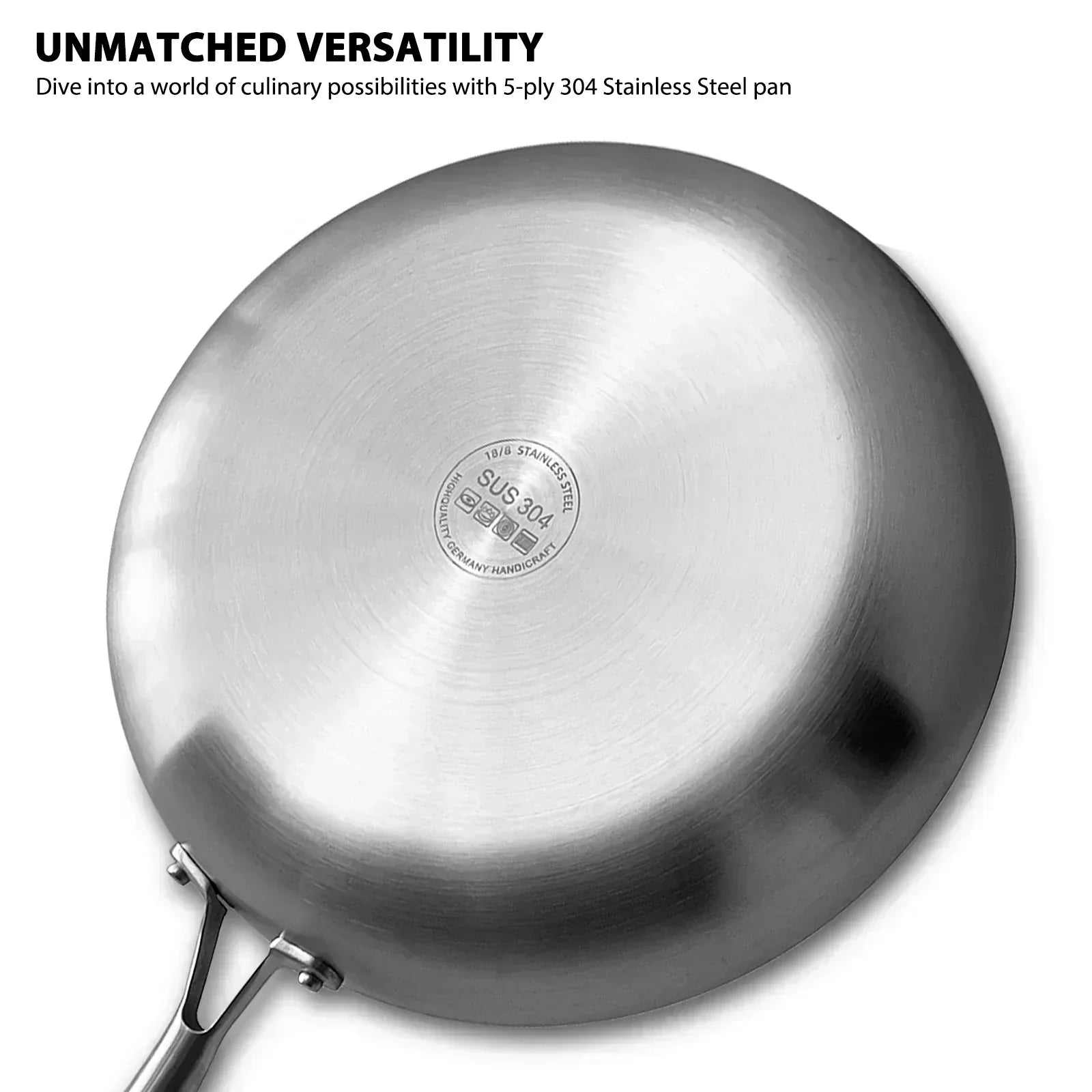 Astraea Stir-Fry Pan With Nonstick Surface Induction-Ready 304 Stainless Steel