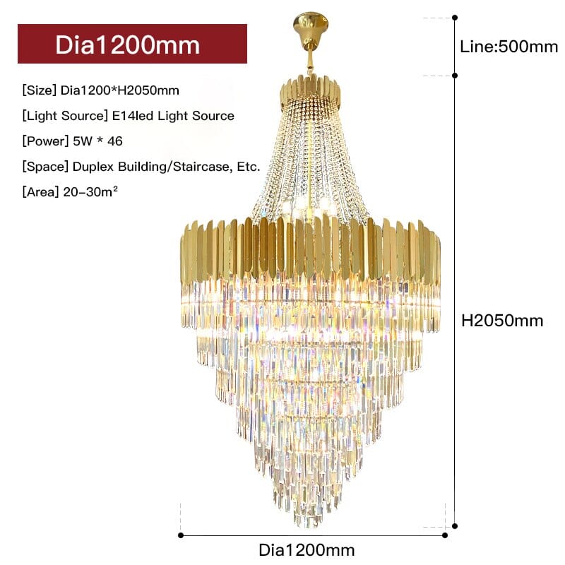 Lampadario a Cristalli Luminara per Ingressi Grandiosi e Hotel