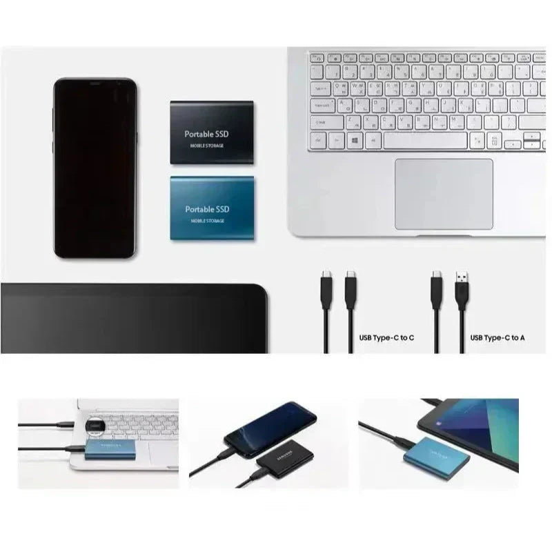 Disco Externo SSD Portátil de 128GB Armazenamento Compacto e Rápido