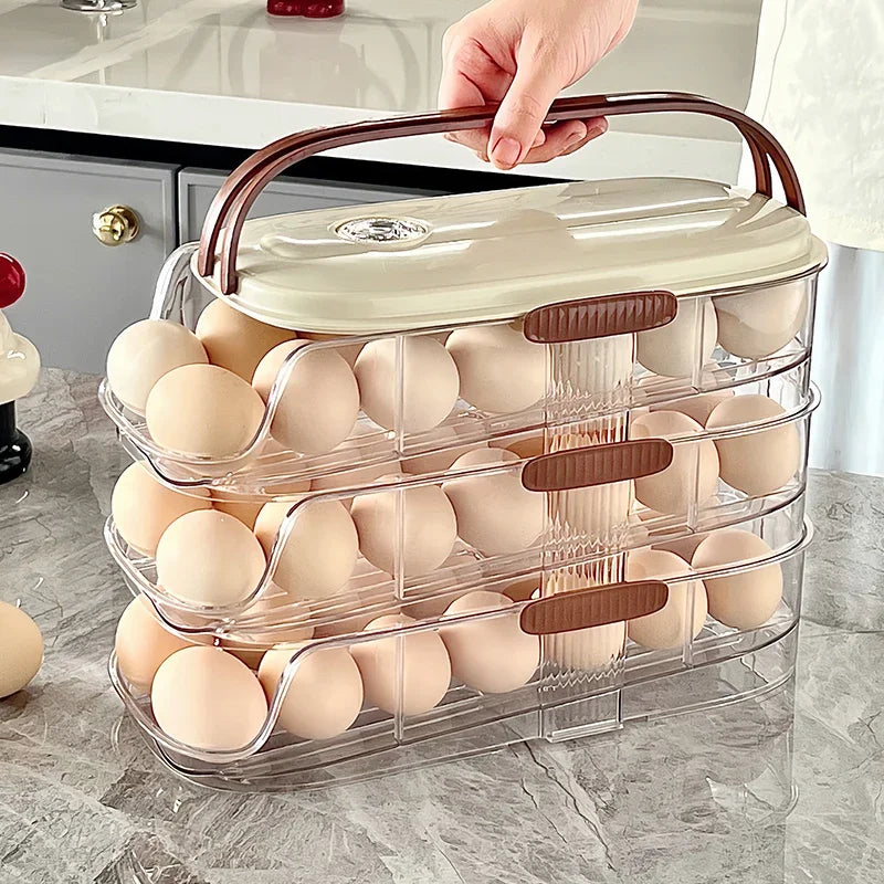 حامل بيض أوتوماتيكي دوار EggFlow للثلاجة مع باب جانبي نحيف