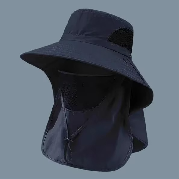 Sun Hat With UV Protection, Wide Brim, And Neck Flap For Hiking, Fishing, And Camping