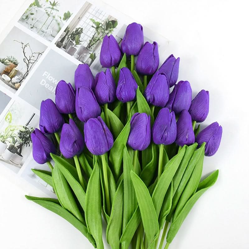 Elegantní realistické aranžmá tulipánů pro domácí a eventovou dekoraci