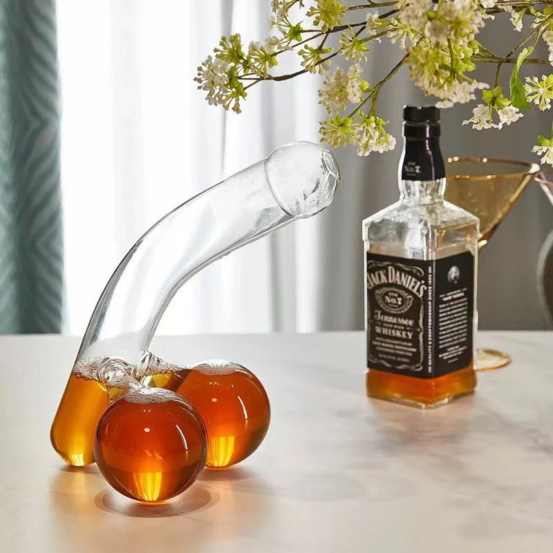 Playful Curve Wine Decanter Centerpiece For Stylish Tableside Entertaining