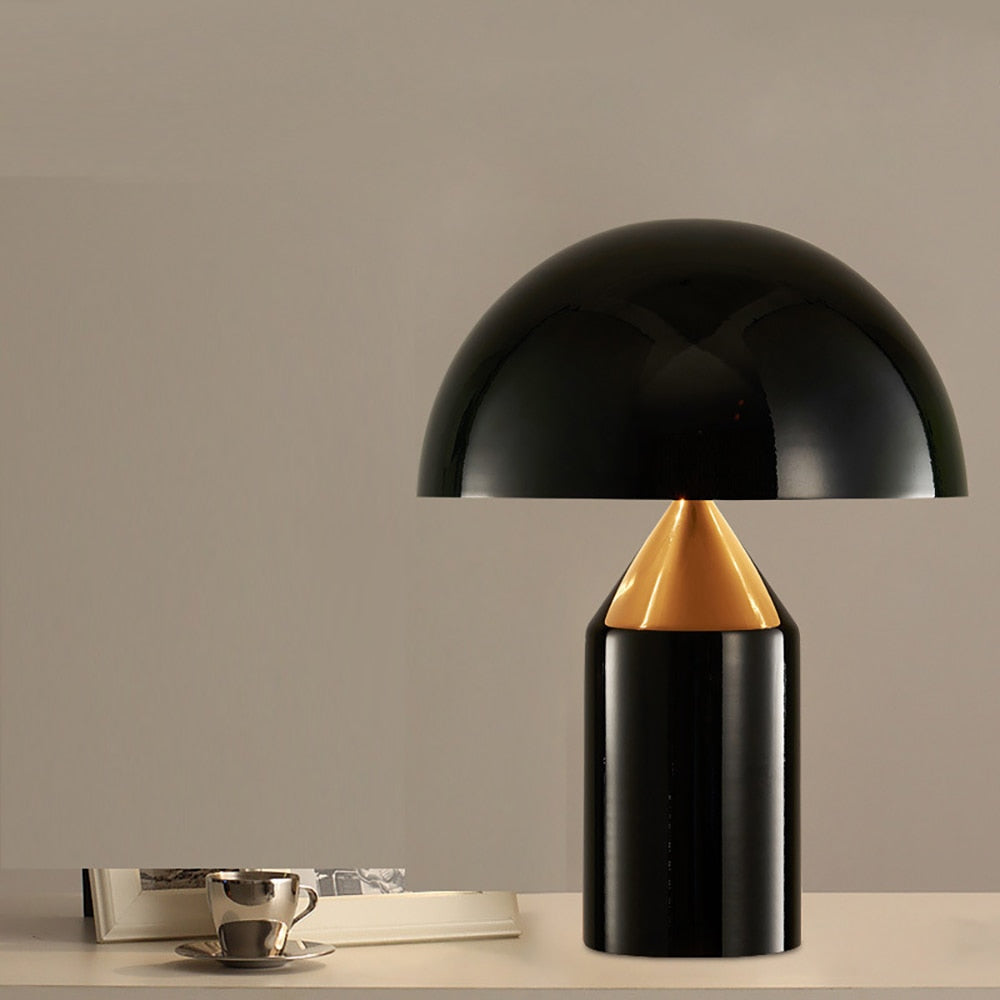 Nova Nordic Tischlampe mit dezentem Touch-Steuerung in Schwarz Weiß Gold