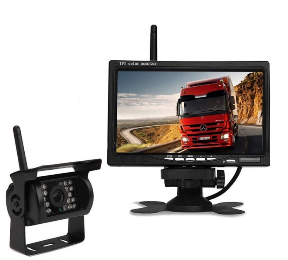 Trådløst bakkamera system til trailer, lastbil og autocamper med 7 tommer skærm