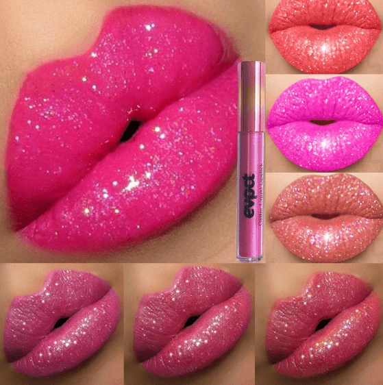 Rossetto Glitter Impermeabile Crystal Glow per Look Festivi con Brillantezza a Lunga Durata