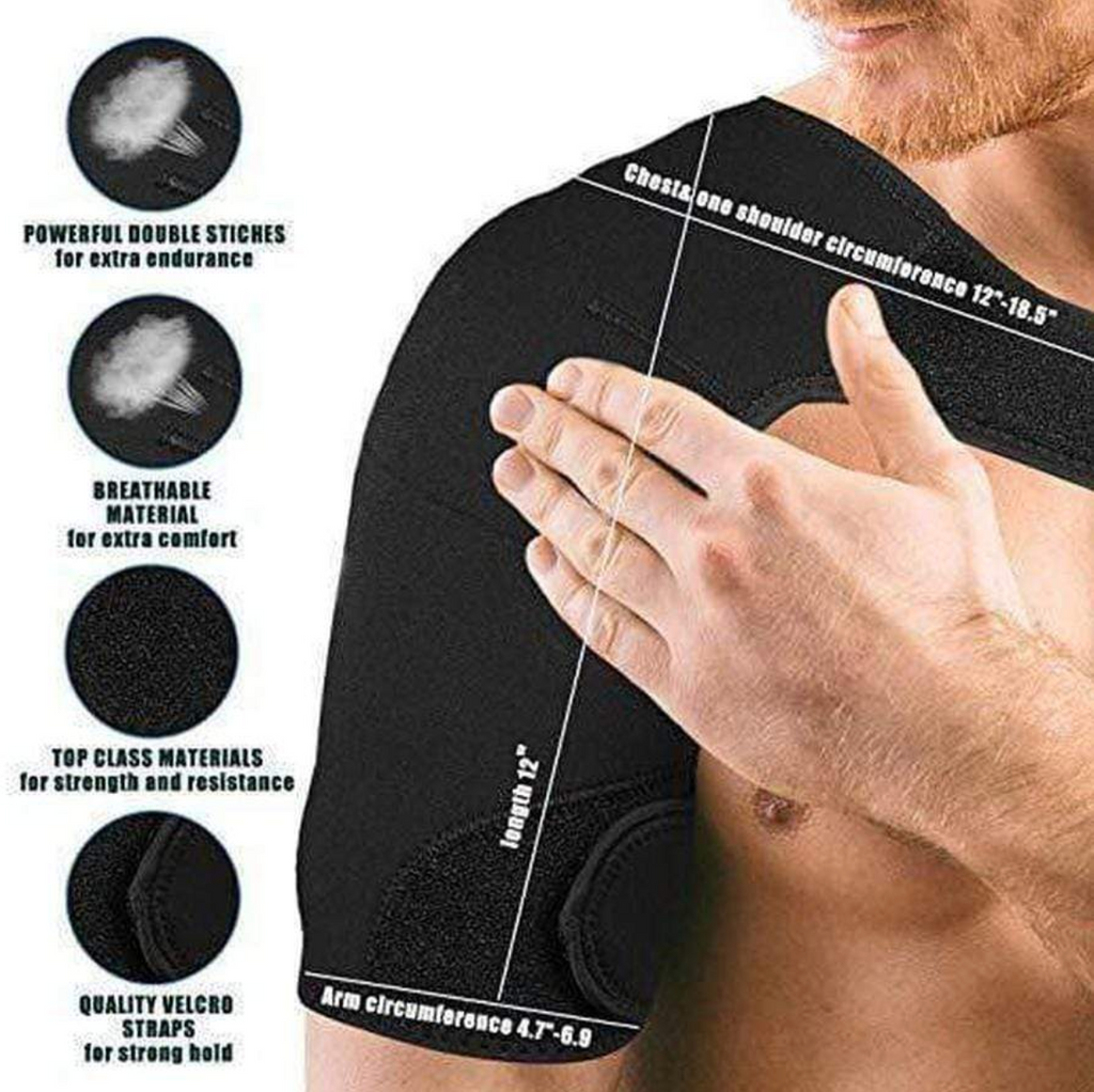 Manicotto compressivo per spalla da donna con cinghie di supporto