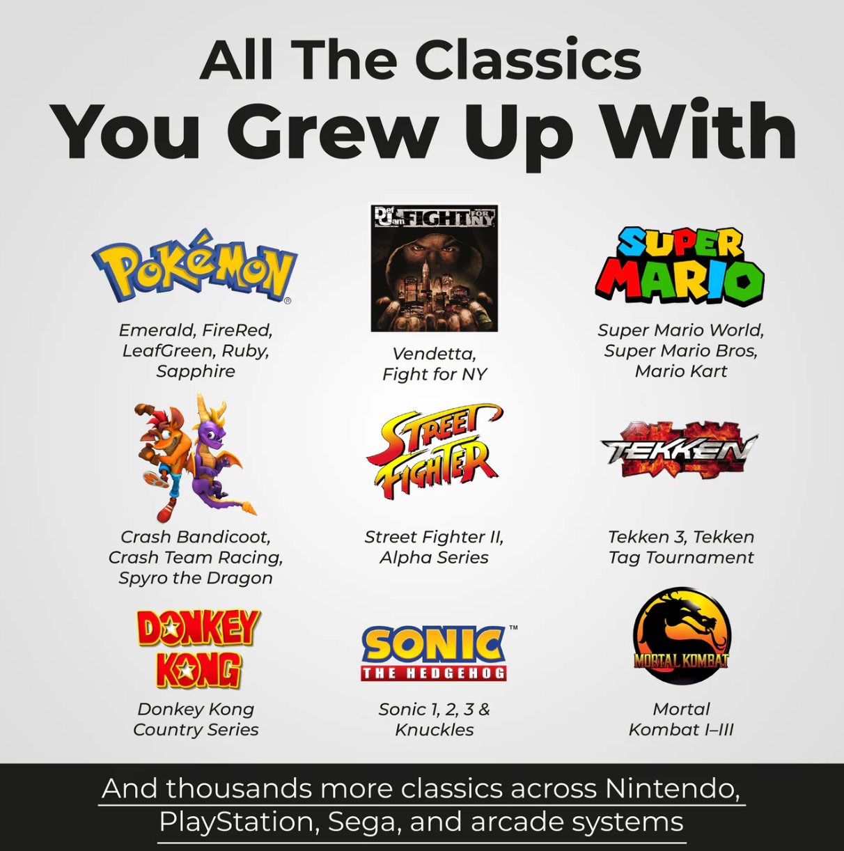 Novaplay Retro Plug-and-Play Console With 30,000 Classic Games And 2 Wireless Controllers