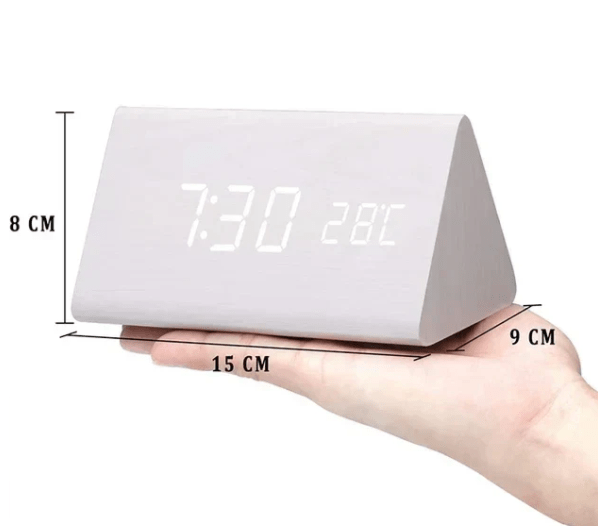 LumaWood LED Clock With Voice Activation For Any Space