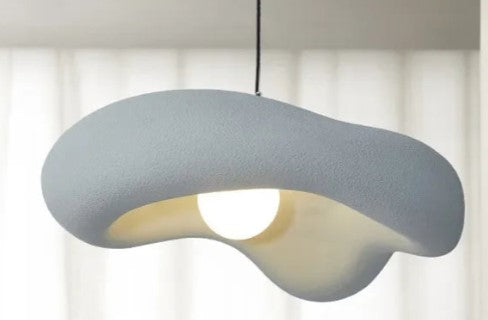 Kovara Nordic Wabi-Sabi Handcrafted Pendant Light With Polystyrene Lampshade
