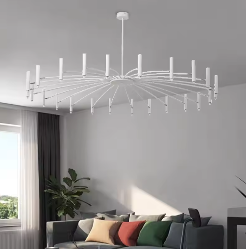 Astra Mid-Century Modern LED-krona med justerbara lampor för matsal