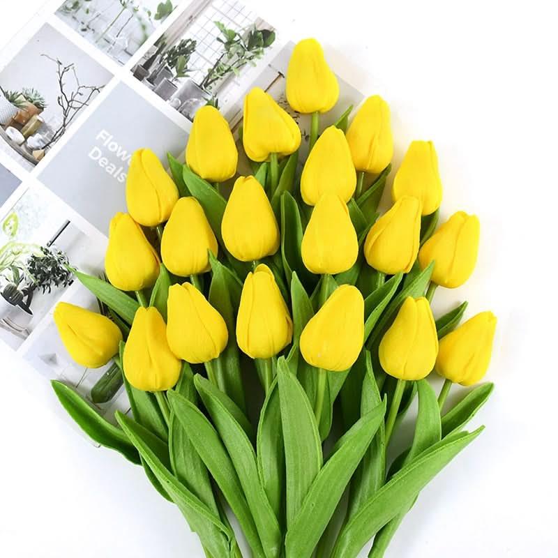 Elegantní realistické aranžmá tulipánů pro domácí a eventovou dekoraci
