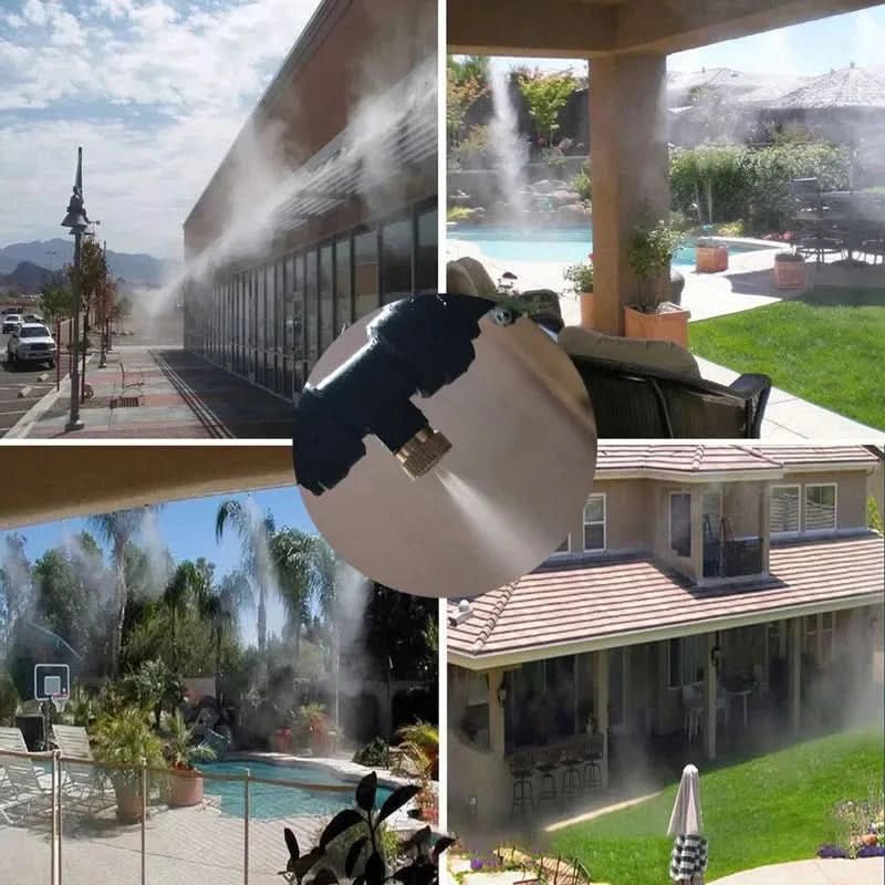 HydroMist Spray Irrigation System For Outdoor Cooling And Gardens