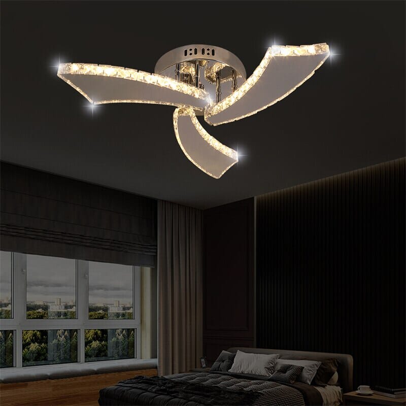 Lámparas de Techo LED de Cristal Lumina con Diseño de Tres Anillos